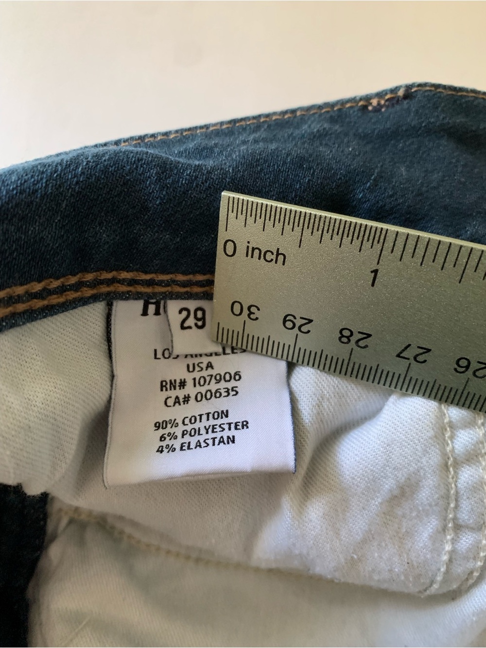 Hudson Collin Low Rise Stretch Skinny Jeans, 29, Vintage Florence Blue, Distress - Picture 12 of 16